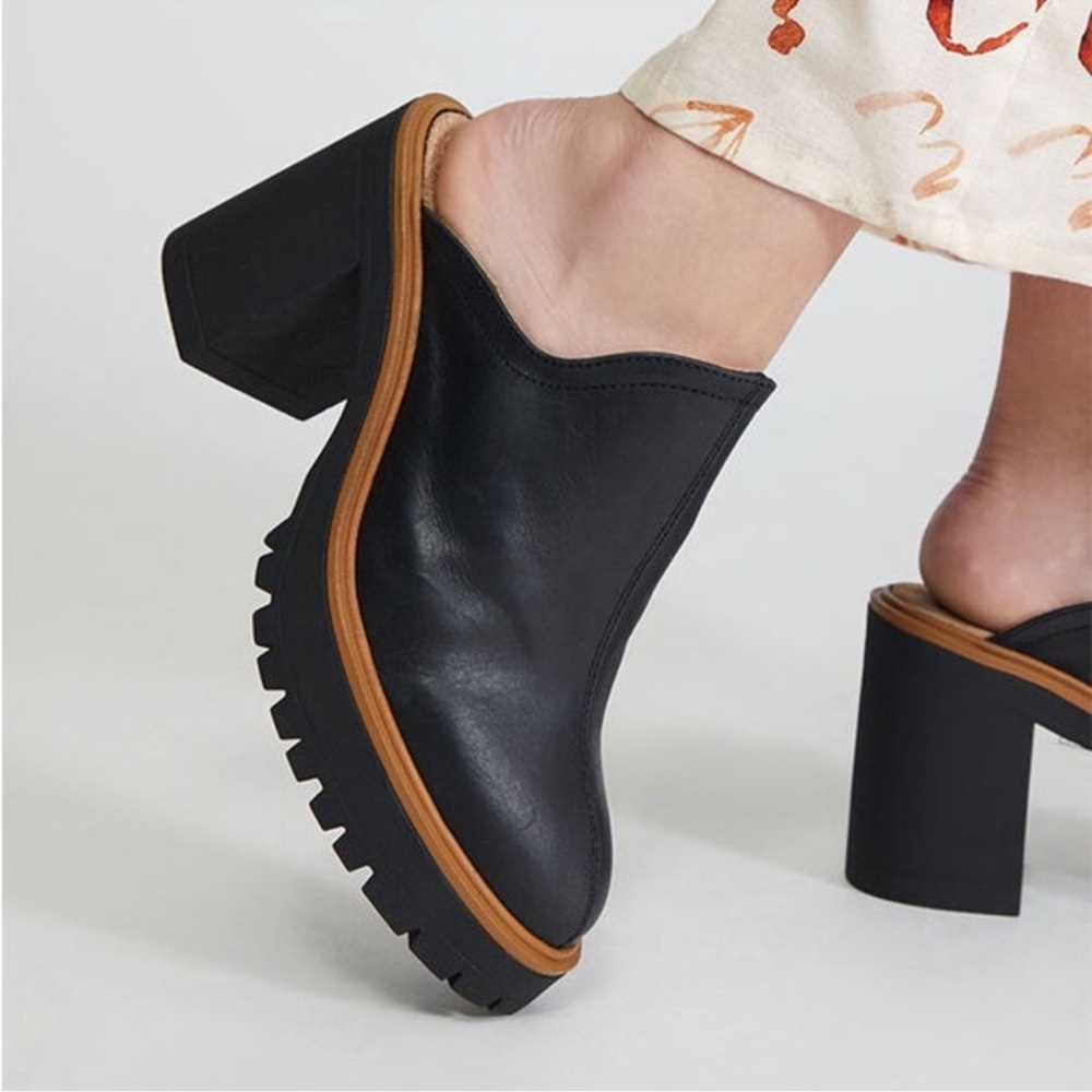 Free People James Mule Black Clogs Size 36.5